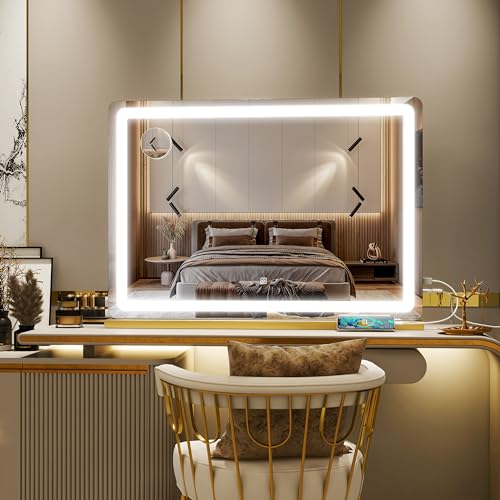 Gold Vanity Mirror with Lights
