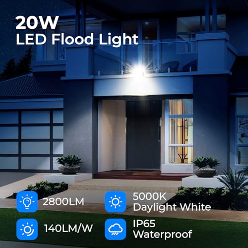 20W 2800LM LED Flood Lights Outdoor (4 Count)