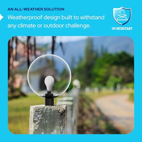 12" Clear Lamp Post Globe Fixture