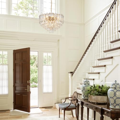 Modern Crystal Chandelier Gold 24" K9 Crystal Chandelier 6