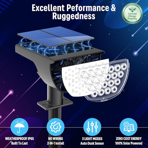 Solar Spot Lights Outdoor (4 Count)
