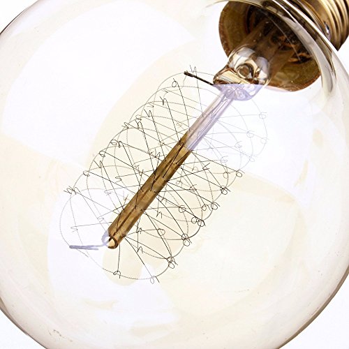 4 Pack Edison Light Bulbs 60 Watt Dimmable G80 Vintage Warm Bulbs (4 Count)