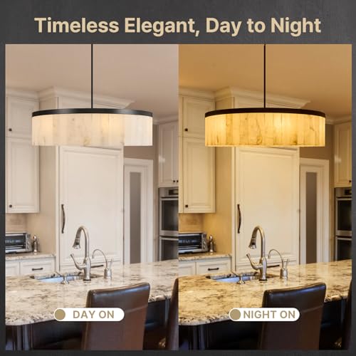 42" Round Alabaster Chandelier