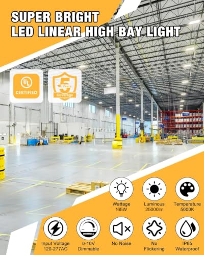 4Pack 165W LED Linear High Bay Light (4 Count)