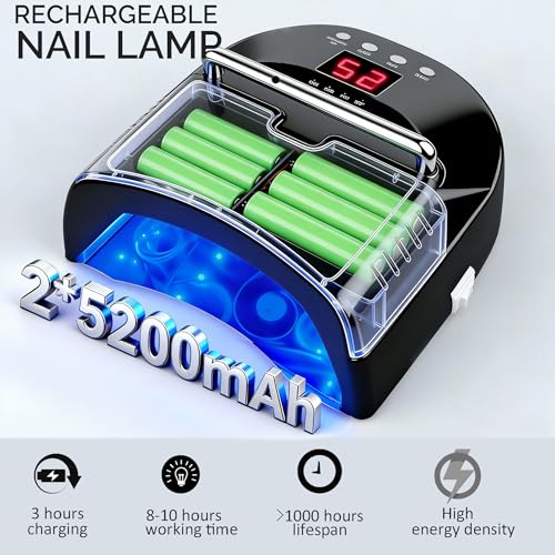 Cordless UV LED Nail Lamp with Fan (48 Ounce)