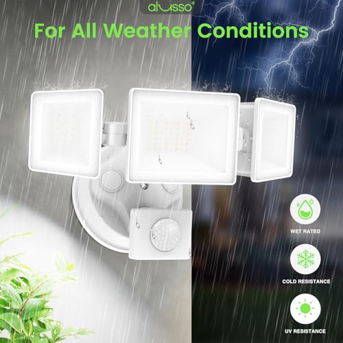 Motion Sensor Outdoor Lights with Remote 40W 4000LM Flood Light 120V