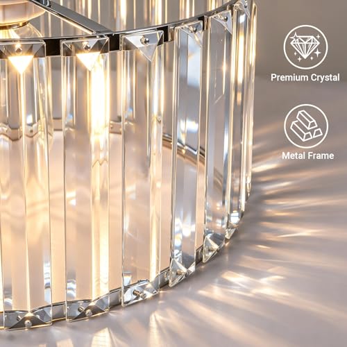 Chrome Kitchen Pendant Lights Over Island with Adjustable Rods
