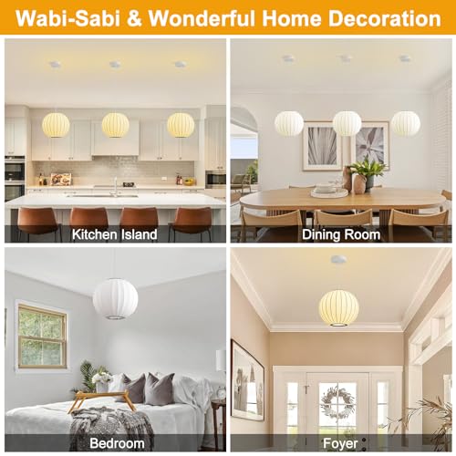 Globe Silk Pendant Light 11.8in Small
