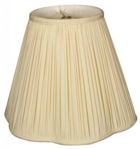 BS-754W-13EG Bottom Scallop Gather Pleat Basic Lamp Shade, 5 x 13 x 8.75, Eggshell