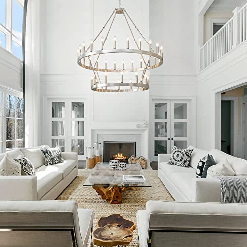 48 Inch Silver Chandelier 36
