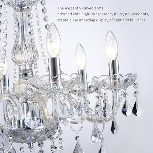 Crystal Chandelier Light Fixture (6 Count)