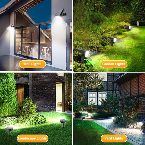 72 LEDs Solar Spot Lights Outdoor Waterproof (6 Count)