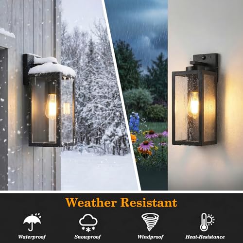 15" Large Upgraded Motion Sensor Outdoor Wall Lights (2 Count)