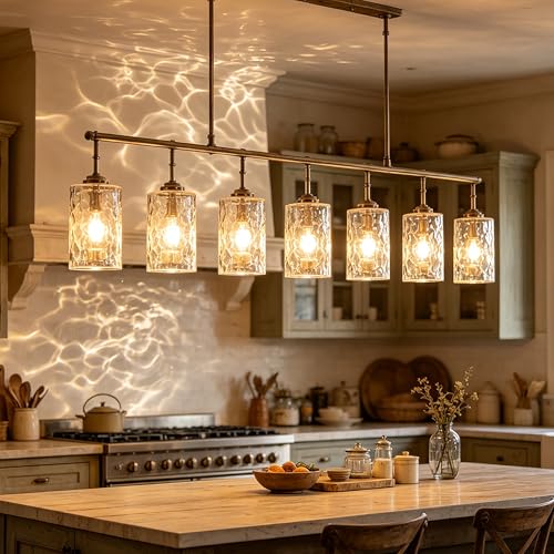 6Pcs Clear Hammered Glass Lamp Shade (6 Count)