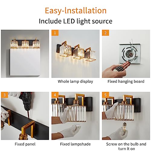 Modern Crystal Bathroom Vanity Light