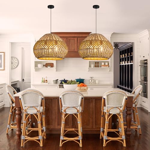 18.9" Rattan Pendant Light