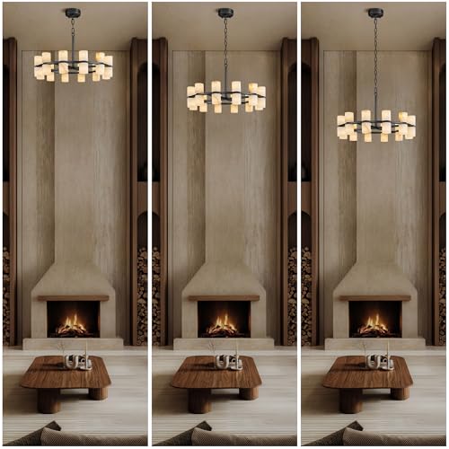 Alabaster Round Chandelier