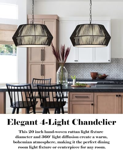Large 4 Lights Modern Chandeliers for Dining Room