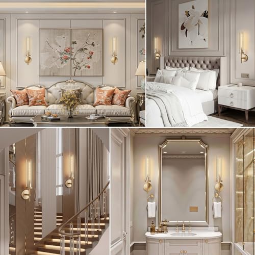 Gold Wall Sconces Set of 3