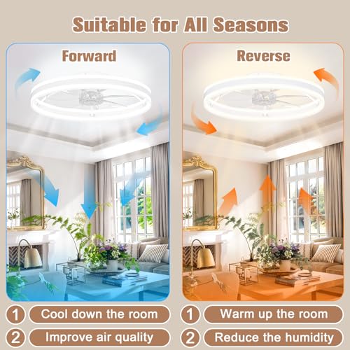 Low Profile Ceiling Fans with Lights and Remote