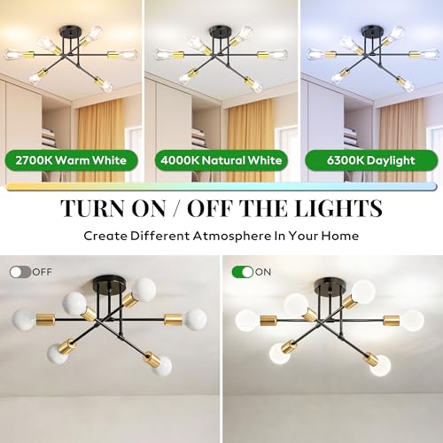 Modern Sputnik Chandelier Ceiling Light Fixtures
