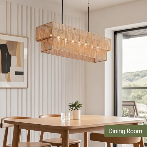 40" Rattan Chandelier