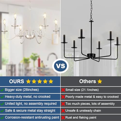 Modern Chandelier for Dining Room (6 Count)