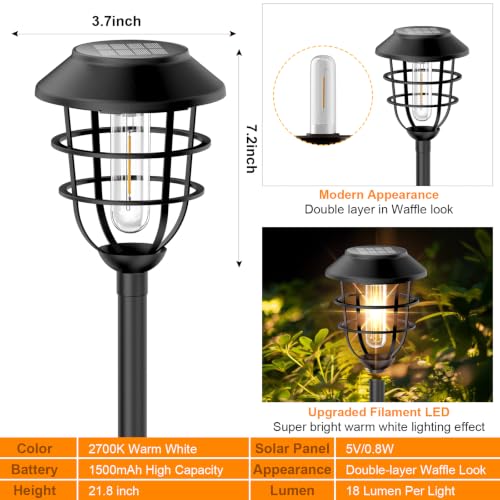 Bright Solar Lights Outdoor (6 Count)