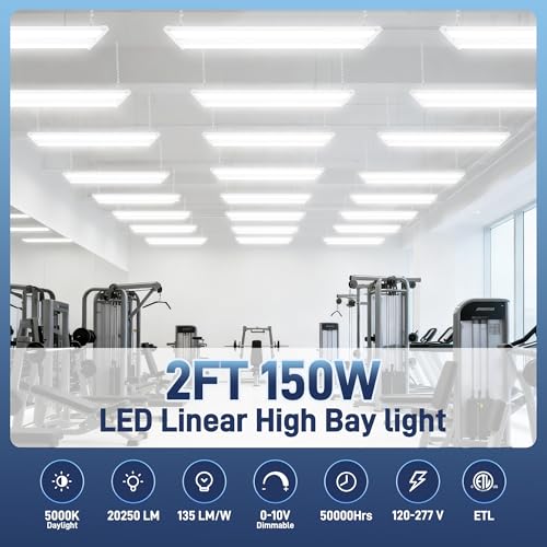 2FT 150W LED Linear High Bay Shop Light