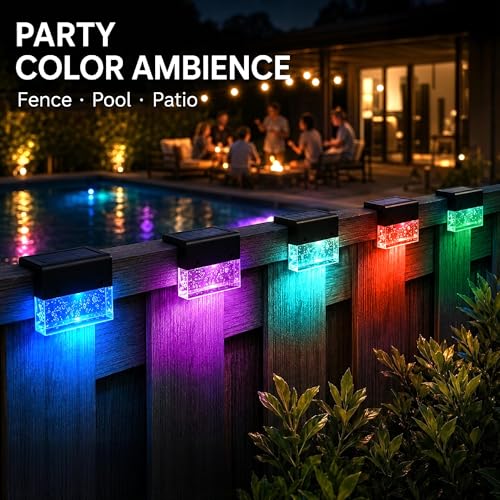 Solar Deck Lights Outdoor 4 Pack (4 Count)