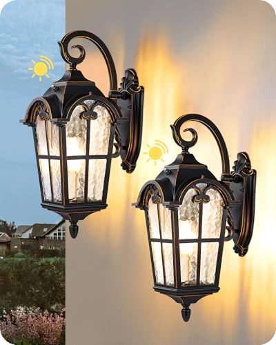 Dusk to Dawn Outdoor Wall Light (2 Count)