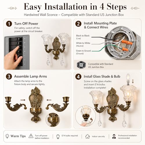 Vintage Style Crystal Sconces