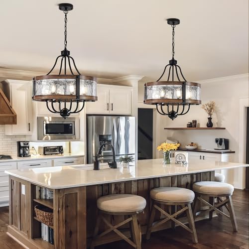19.7" Glass Chandelier for Dining Room