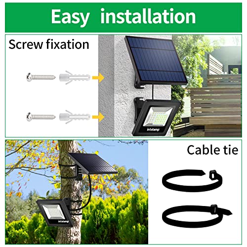 4400mAh Solar Flood Lights 1 Pack Outdoor Solar Security Light