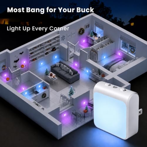 6 Packs Dimmable LED Night Lights Plug into Wall