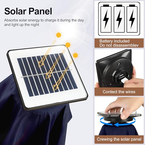 Solar Patio Umbrella with a Centre Light