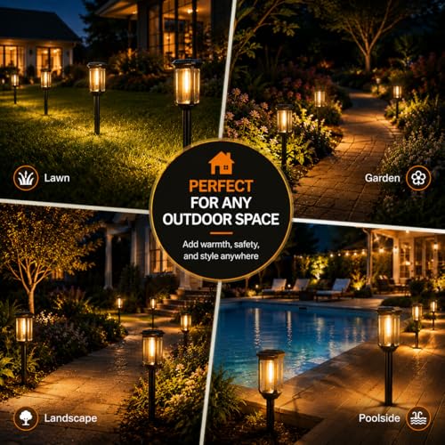 Solar Pathway Lights Outdoor 8 Pack (8 Count)