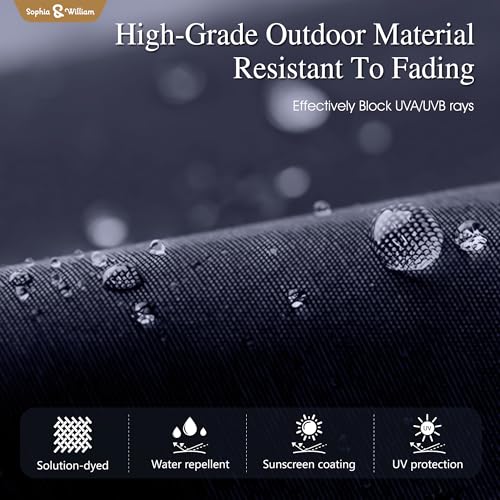 13ft Outdoor Patio Umbrella with Solar Lights