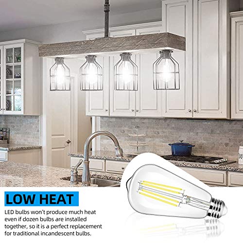 12 Pack Vintage 7W ST58 LED Edison Light Bulbs 60W Equivalent (12 Count)