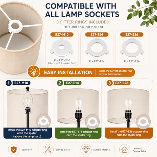drum big lamp shades Set of 2 for table lamps