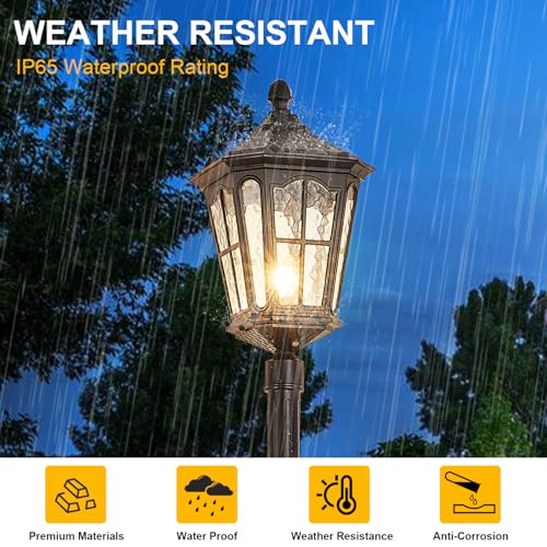 Dusk to Dawn Outdoor Post Lights with Outlet