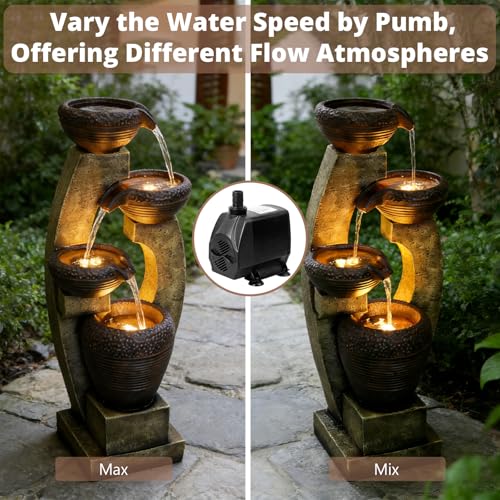 40” H Modern Outdoor Fountain