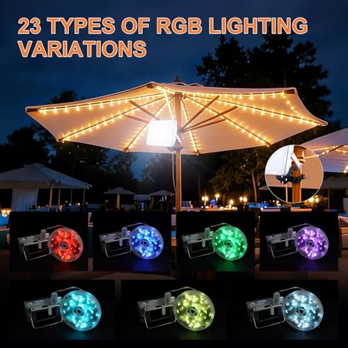 Rechargeable LED Umbrella Light Brightness Working Aluminum for Camping BBQ