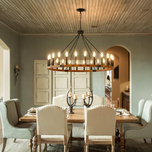 40 Inch Farmhouse Chandelier 24