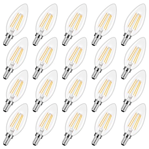Dimmable E12 LED Candelabra Bulbs 40 Watt Equivalent (20 Count)