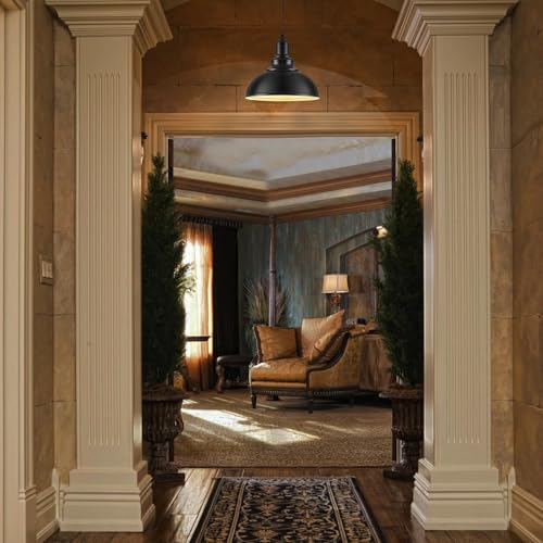 3PCS Matte Black Pendant Lights (3 Count)