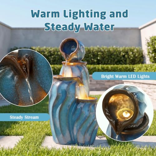 29.5" Outdoor Garden Water Fountain