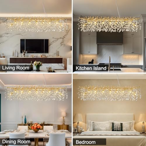 60" Modern Crystal Chandelier