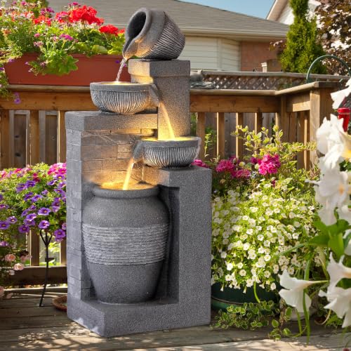 4 Tier Outdoor Indoor Water Feature Fountain