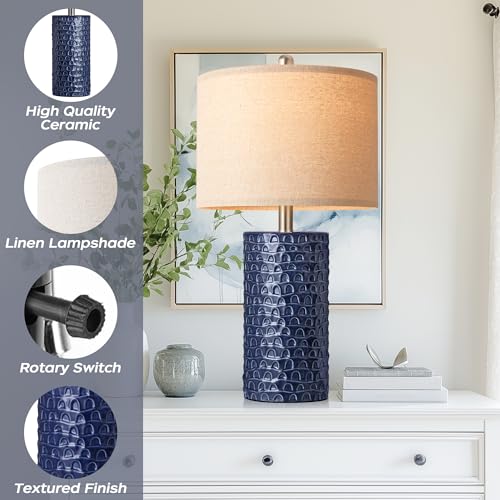 23" Modern Ceramic Table Lamp Set of 2 (2 Count)